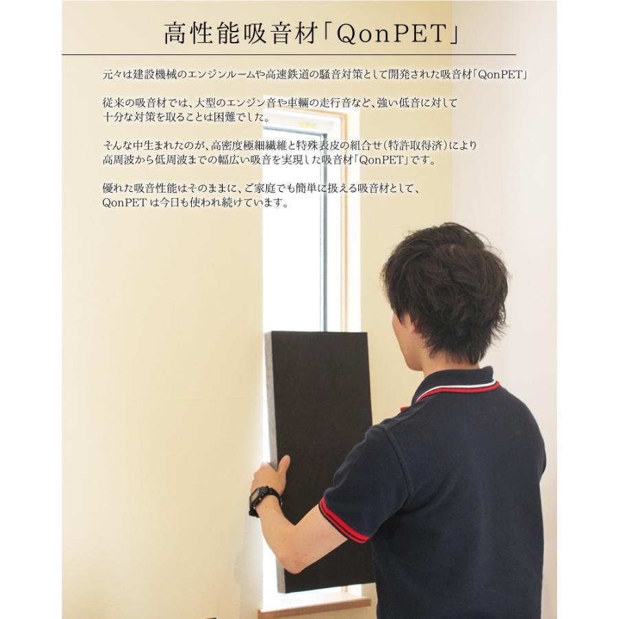 2枚セット　QonPET　30mm　防音　書斎　宅録　防音シート　防音材　在宅勤務　DIY　テレワーク　防音マット　壁　吸音材　ドア　窓　吸音　900mm×900mm　吸音シート