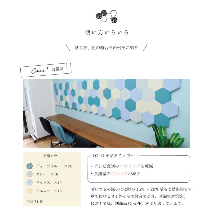 日本製 インテリア吸音材 OTTO ヘキサゴン 防音 吸音 壁 防音材 日本製 インテリア吸音材 OTTO ヘキサゴン 防音 吸音 壁 防音材