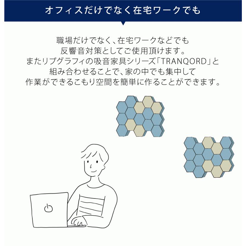 24枚セット オフィス吸音パネルOTTO R オットー・アール 四角形 30cm×30cm 吸音材 オフィス家具 会議室 デザイン おしゃれ 在宅ワーク 反響対策｜e-mondo1028｜10