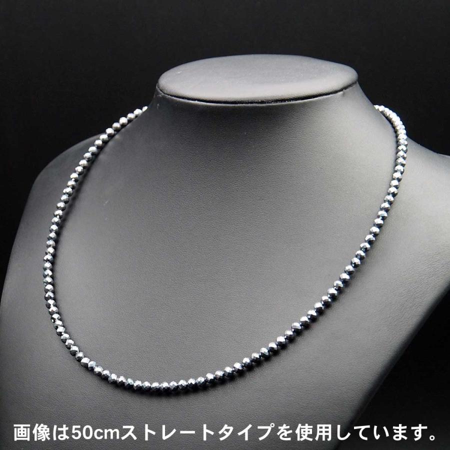 高純度テラヘルツ4mm&オニキスネックレス65cm・サージカルゴールド