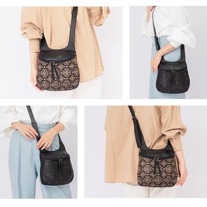 古都印伝 バッグ ショルダーバッグ レディース レース 本革 鹿革 日本