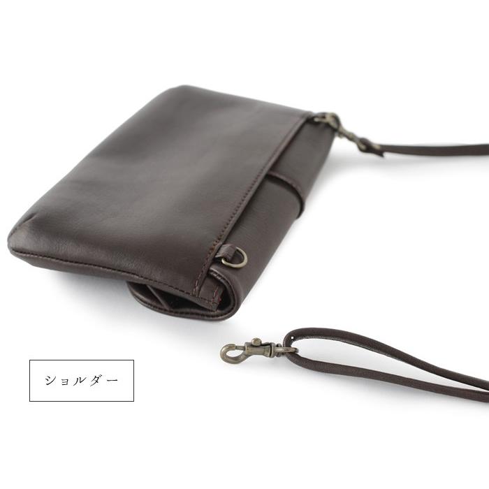 お財布ポシェット ショルダー 日本製 牛革 本革 レディース フォーマル