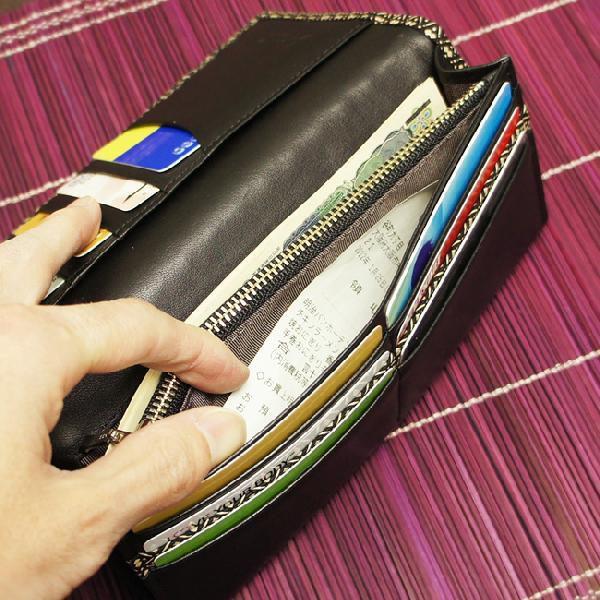 古都印伝 財布 メンズ 長財布 本革 日本製 ひょうたん柄 印伝 古都印伝 財布 メンズ 長財布 本革 日本製 ひょうたん柄 印伝