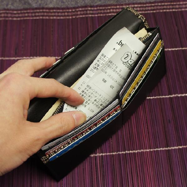 古都印伝 財布 メンズ 長財布 本革 日本製 亀甲柄 印伝 伝統工芸