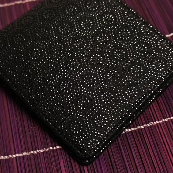 古都印伝 財布 メンズ 二つ折り 本革 日本製 亀甲柄 二つ折り財布 小銭