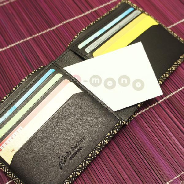 古都印伝 財布 メンズ 二つ折り 本革 日本製 ひょうたん柄 二つ折り