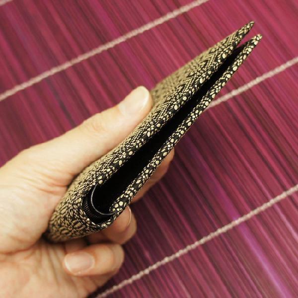 古都印伝 財布 メンズ 二つ折り 本革 日本製 亀甲柄 二つ折り財布 小銭