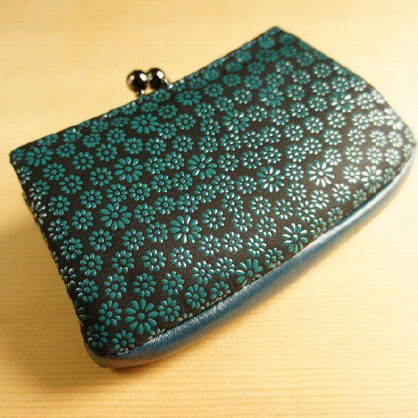 古都印伝 がま口 財布 レディース 小銭入れ 本革 日本製 アオリ型 和装