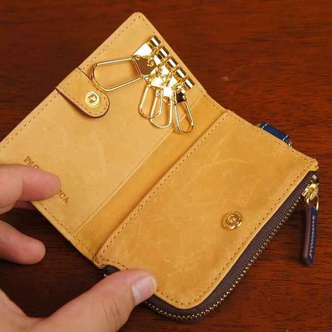 pacca pacca（パッカパッカ） キーケース メンズ 本革 小銭入れ 4連