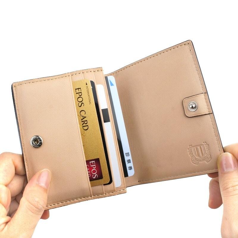 二つ折り財布 小銭入れなし カード入れ ベラ付き コンパクト 革財布 メンズ 男性 紳士 日本製 本革 牛革 馬革 ネブラ paccapacca pacca pacca（パッカパッカ） 二つ折り財布 小銭入れなし カード入れ