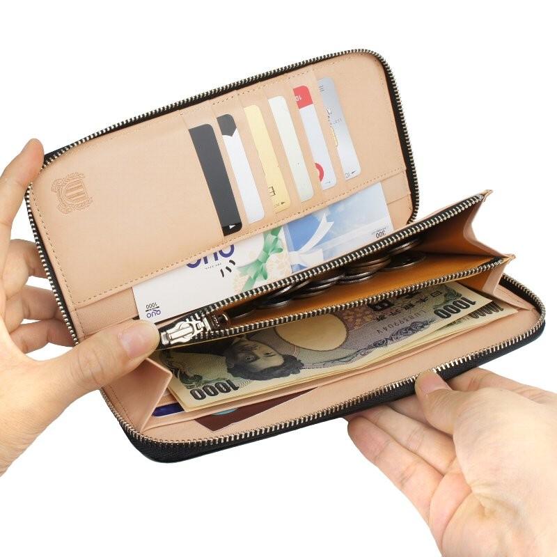 長財布 ラウンドファスナー オープンウォレット カード入れ 革財布 メンズ 男性 紳士 日本製 本革 牛革 馬革 ネブラ paccapacca 父の日 pacca pacca（パッカパッカ） 長財布 ラウンドファスナー オープン