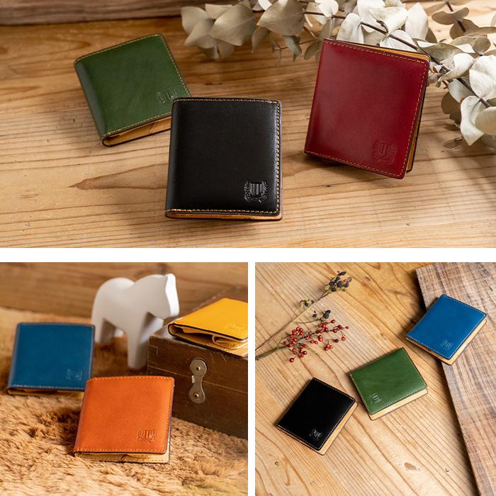 gogocamp様　二つ折り財布 コンパクト財布 スモールウォレット レザー 楽天市場】二つ折り 財布 牛革 メンズ レディース 本革 折りたたみ財布