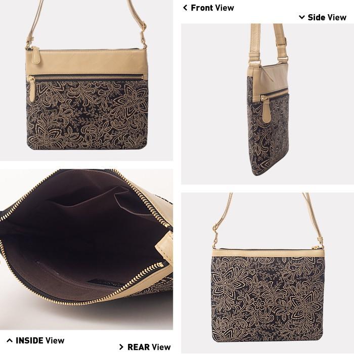 古都印伝　バック 本革 鹿革 日本製 和風 古都印伝 バッグ ショルダーバッグ レディース 絣彫大更紗 本革 鹿革