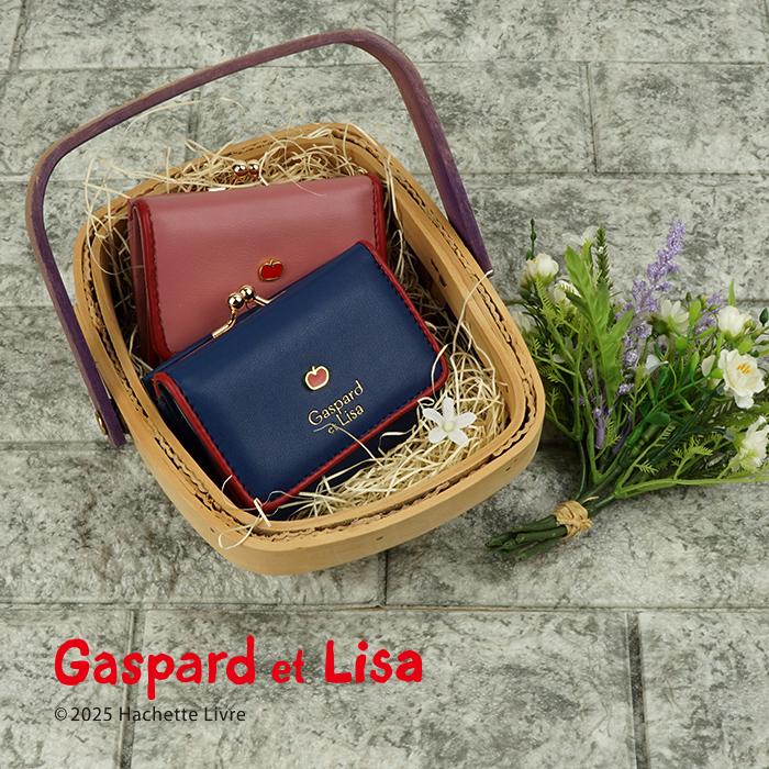 リサとガスパール 財布 レディース 三つ折り がま口 コンパクト ミニ