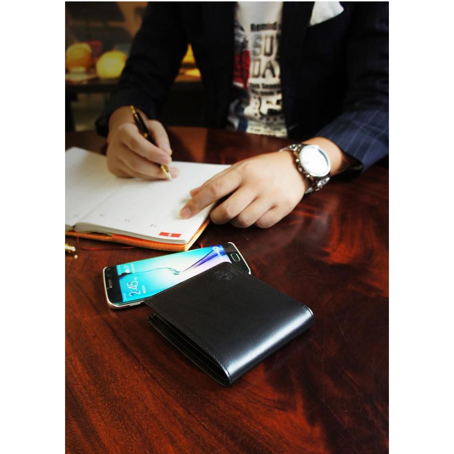 名入れ対象商品】財布 メンズ 二つ折り 本革 日本製 姫路レザー 二