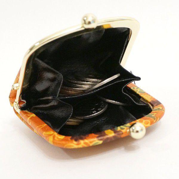 日本製本革｜京友禅 金更紗｜ミニがま口財布 : イーモノ Yahoo!店