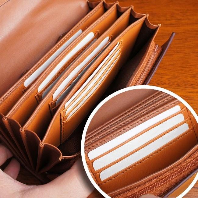 名入れ対象商品】財布 レディース 長財布 本革 牛革 大容量 ジャバラ