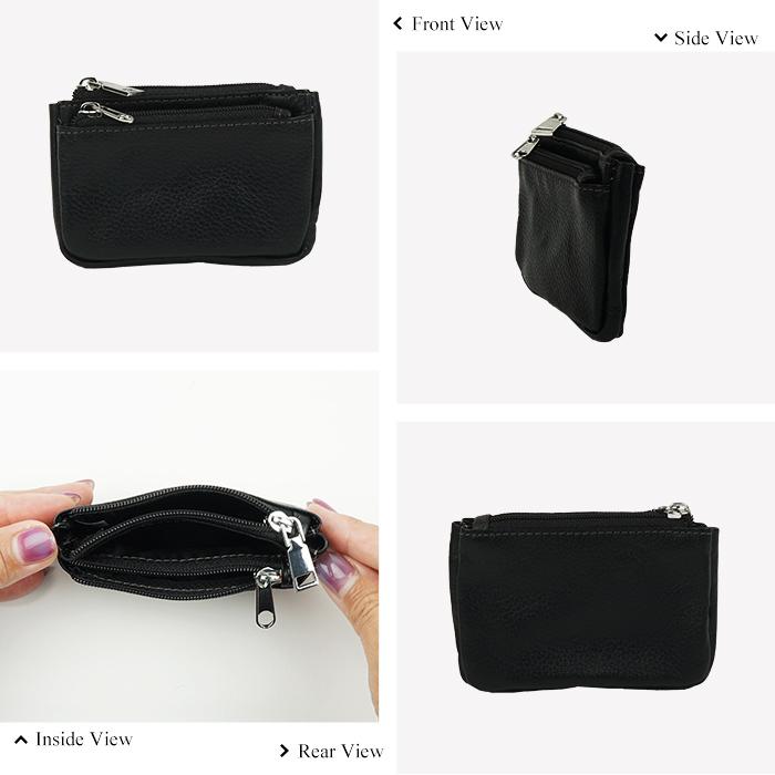 小銭入れ メンズ 本革 コインケース ダブルファスナー ジッパー