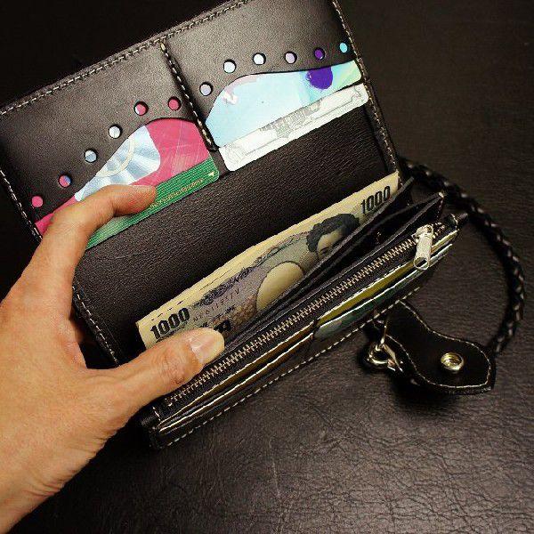 イタリア サドルレザー｜バイカーズウォレット 長財布｜モルガン