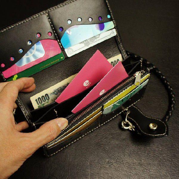 イタリア サドルレザー｜バイカーズウォレット 長財布｜モルガン
