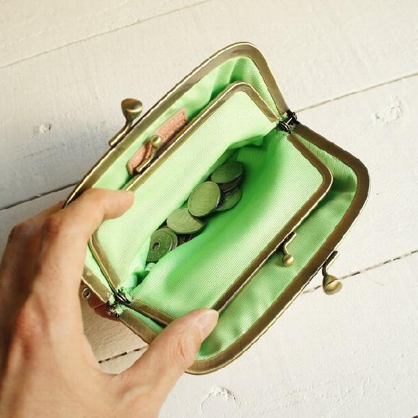 親子がま口 長財布 パッチワーク ミナペルホネン♡親子がま口長