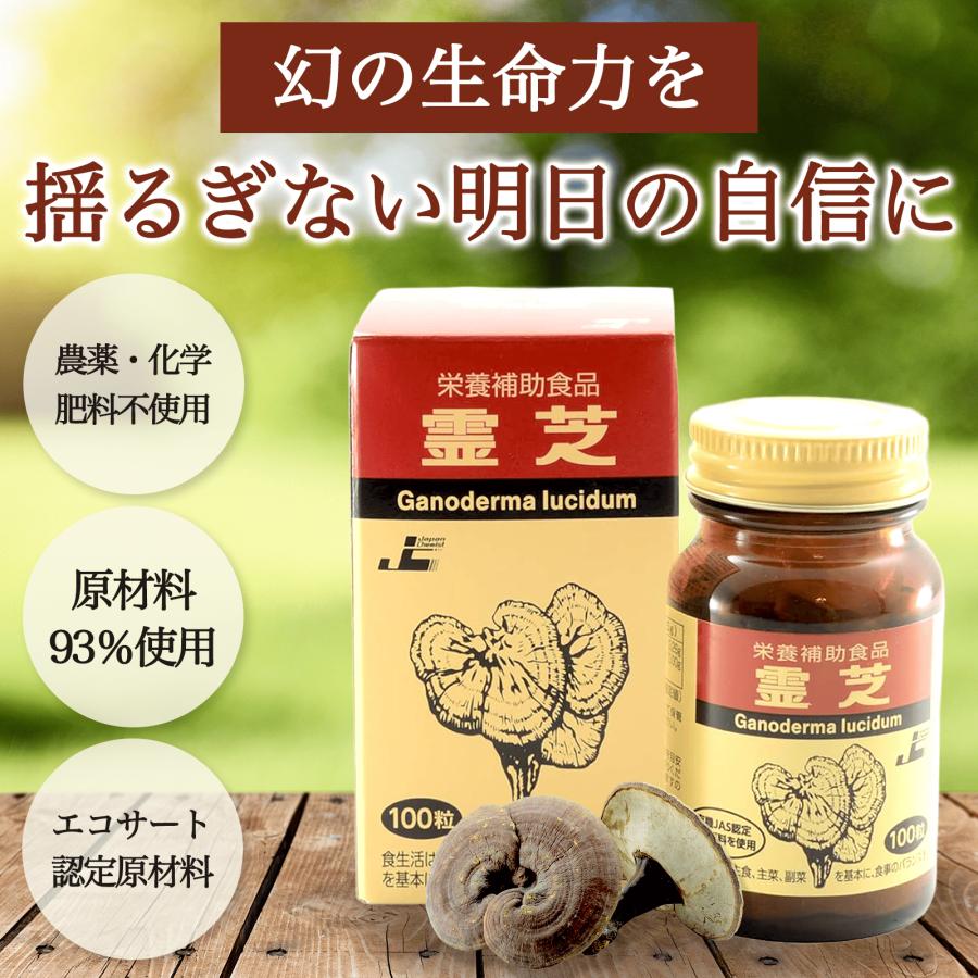 日本ケミスト 霊芝（れいし）リニューアル版 100粒 有機JAS認定霊芝 93