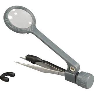 光　ＬＥＤライト付きルーペ　ピンセット付き　５倍 |  | 01