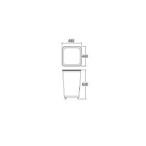 トラスコ　（屋外用屑入）パ−クくずいれPK-103K【3台】_1