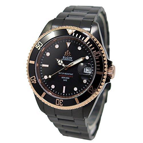 エルジン ELGIN 自動巻き メンズ 腕時計 FK1405B-B ブラック