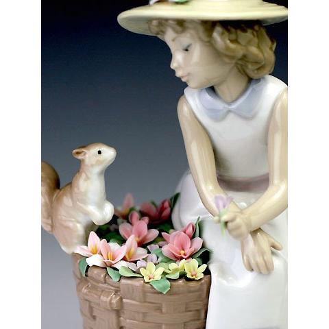 新品本物 リヤドロ Lladro 花と少女 森の出会い 65 オブジェ 置き物 Www Auschule S Schule Bw De