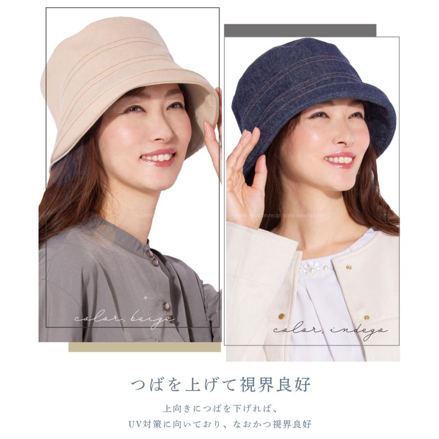 日本製】岡山児島デニムのおでかけ帽子 ファッション 帽子 ハット