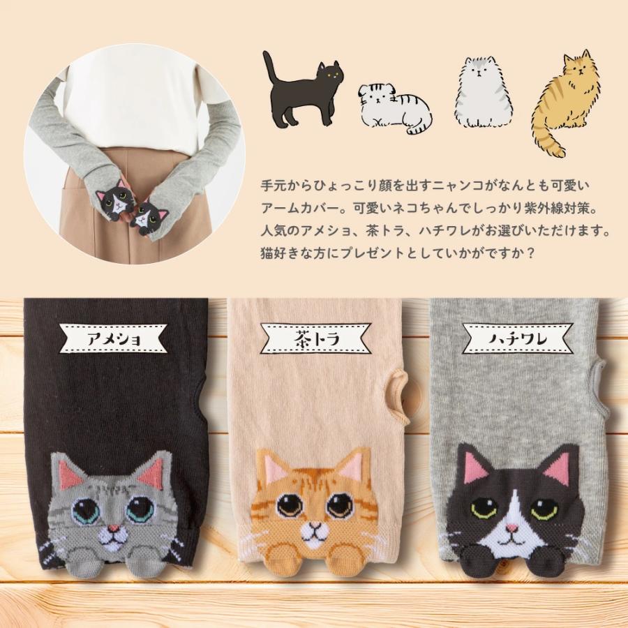 totoーnou：（トトノウ） 人気 アームカバー ひょっこり可愛いにゃんこ