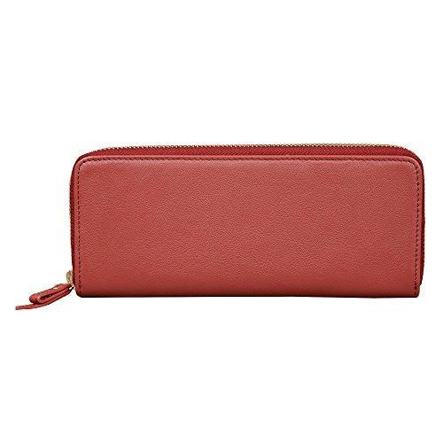 キオッチョラ Chiocciola 長財布 一目瞭然ウォレット スリム 日本製 本革 財布 帽子 ファッション小物 本革 使用 日本製 ファスナー 財布 レディース レッド A B078x8n3mf 2214 E Mono Shop