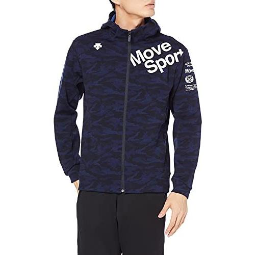 2022年ファッション福袋 [デサント] スウェットジャケット ジャージ 吸汗速乾 ストレッチ UVカット UPF50+ MOVESPORT トレーニング フード付き メンズ ネイビー M パーカー