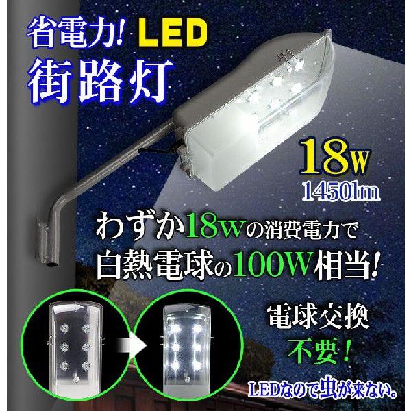 省エネ＆低コスト！LED街路灯 18W/1450LMタイプ【22006-L3】｜e-monz｜02