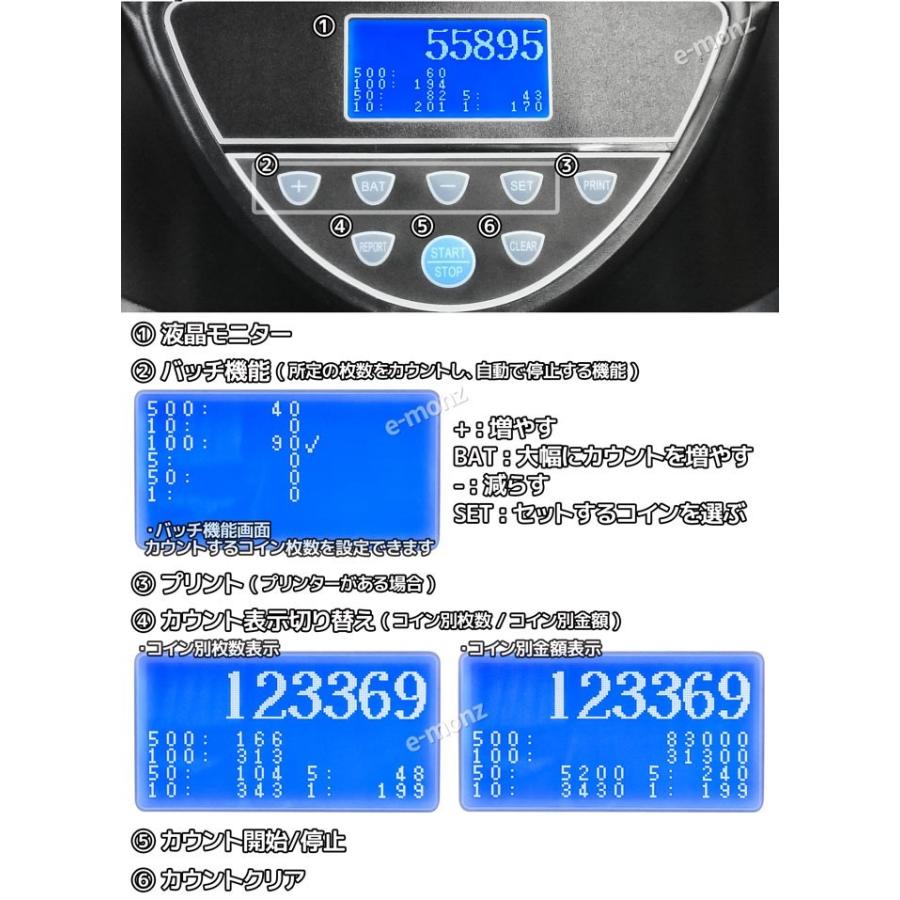 コインカウンター 高速 自動 小型 【 EM-CC 】 最大1000枚 大型 コインカウンター 高速 自動 小型 【 EM-CC 】 最大1000枚 大型