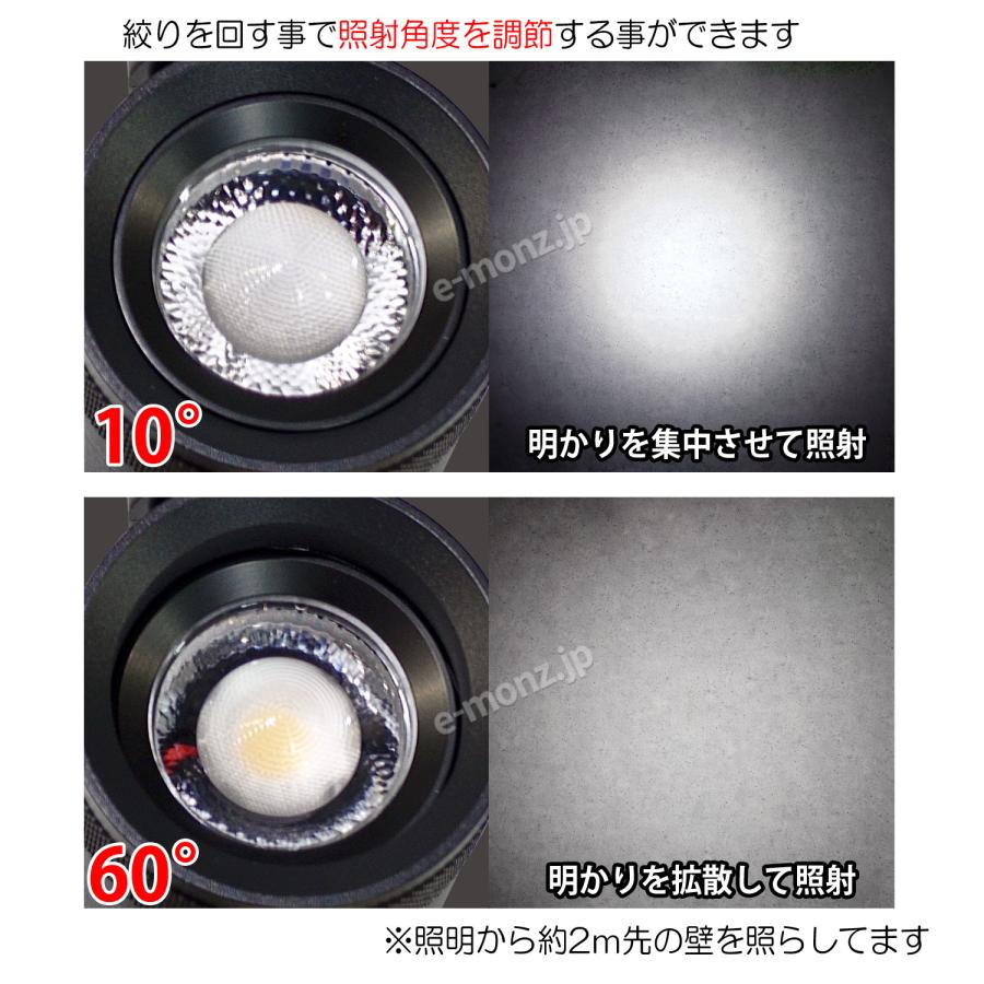 ダクトレール・LEDズームライト】18W 昼白色 DZ-60K18W 絞りで明かりを