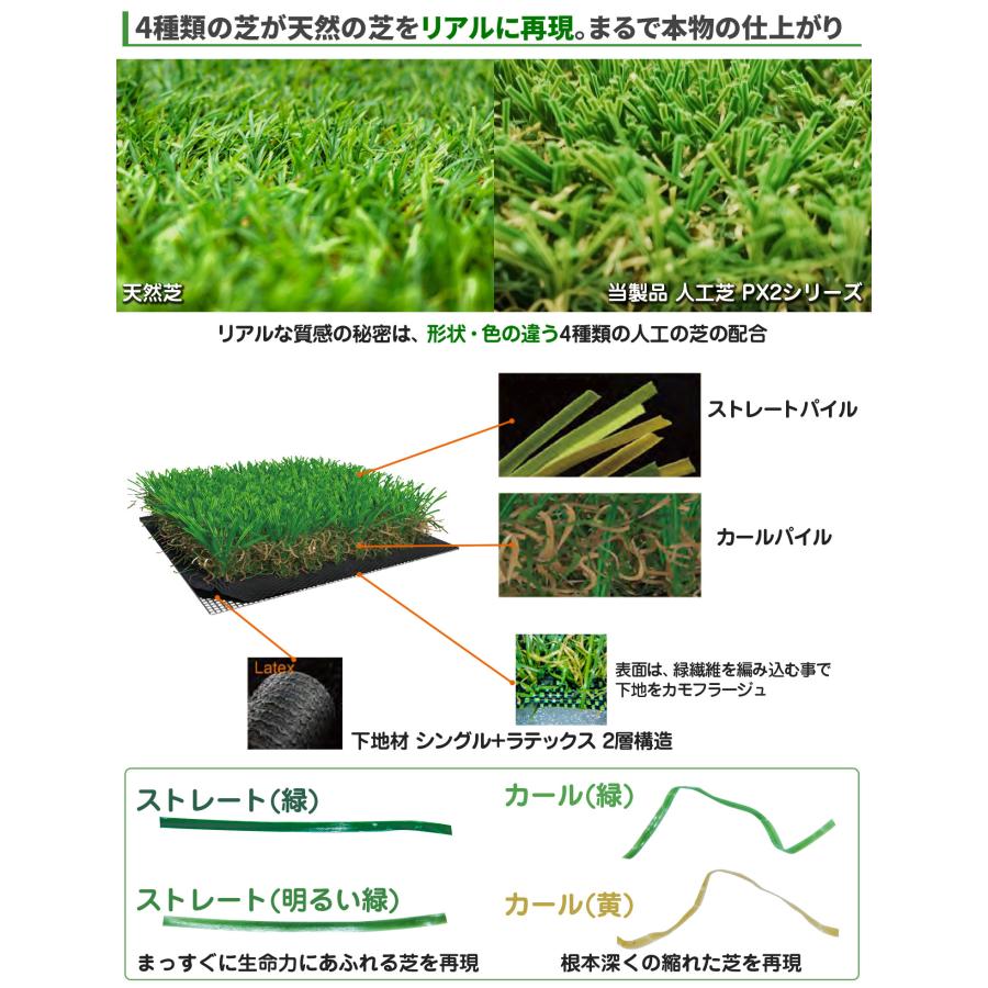 人工芝 ロール 【 リアル人工芝 】 1mx10m 芝丈20mm FIFA認定