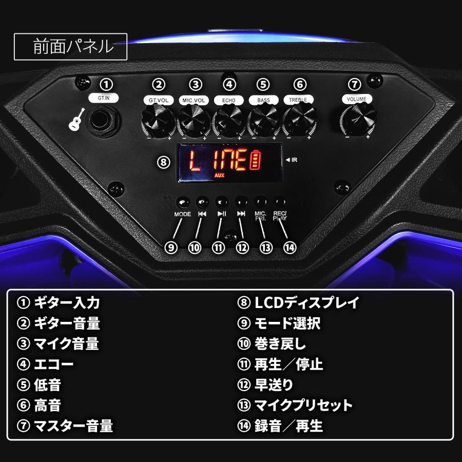 移動式 PAシステム 【 オールインワン アクティブ スピーカー 】 60W