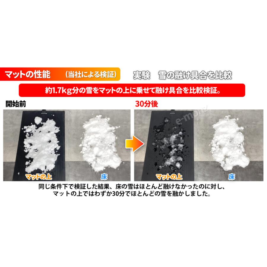 駐車場 融雪マット 【 とマットけーる 】 電源別売 101cmx60cm 300W