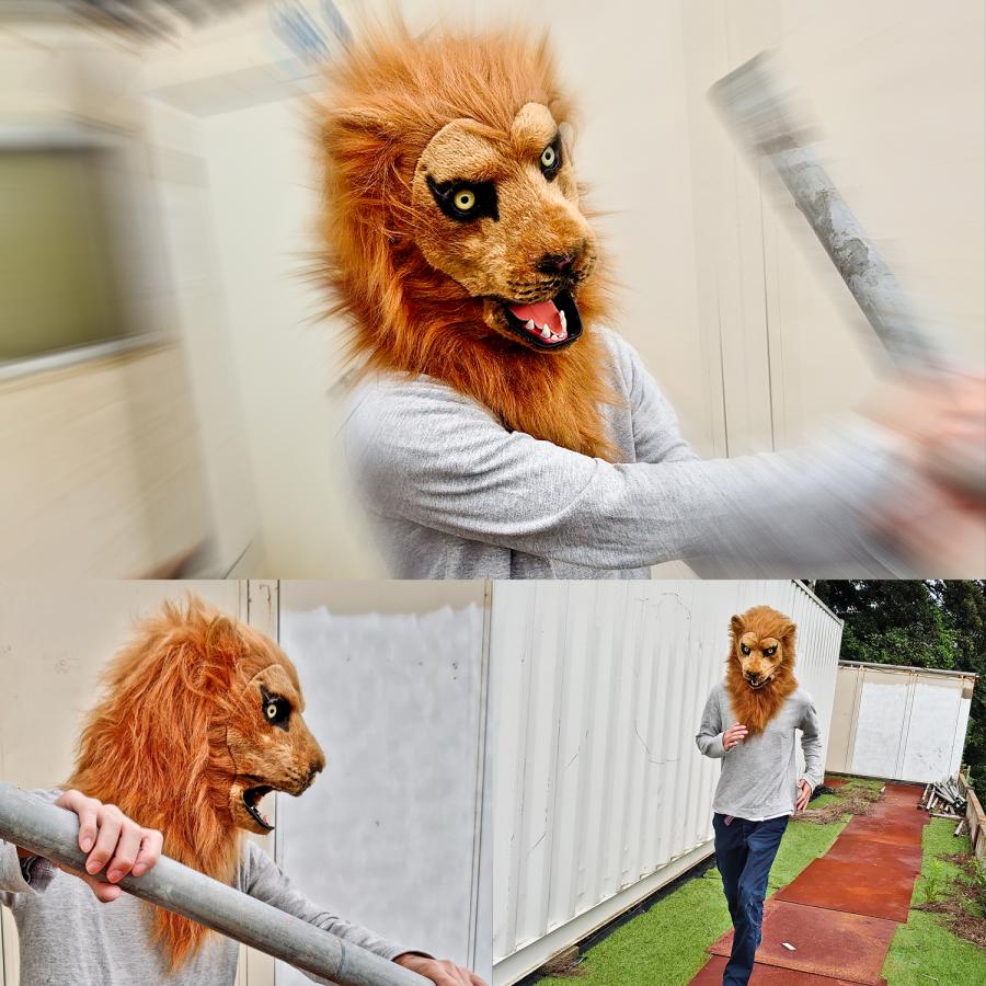口が動く アニマルムービングマスク 【 Lion ライオン 】動物 獅子 