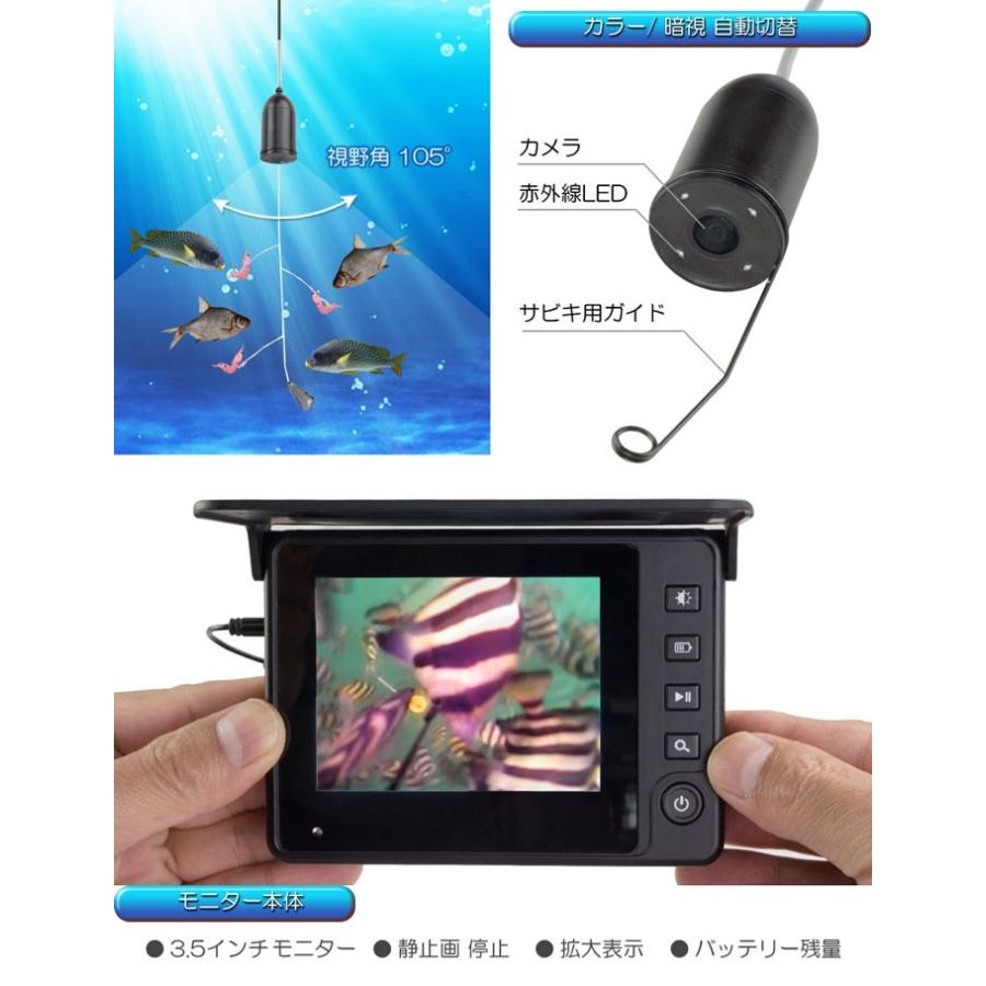水中カメラ 【 フィッシングカメラ 25M 】 釣り用 3.5インチ 水中カメラ 【 フィッシングカメラ 25M 】 釣り用 3.5インチ
