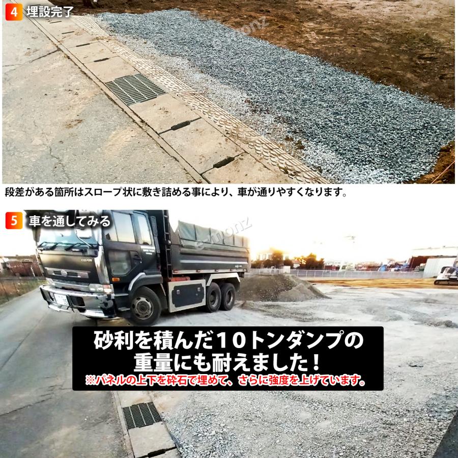 砂利保護材 4枚 ジョイントパネル式 【 ジ・バンガード 】 土壌固定材