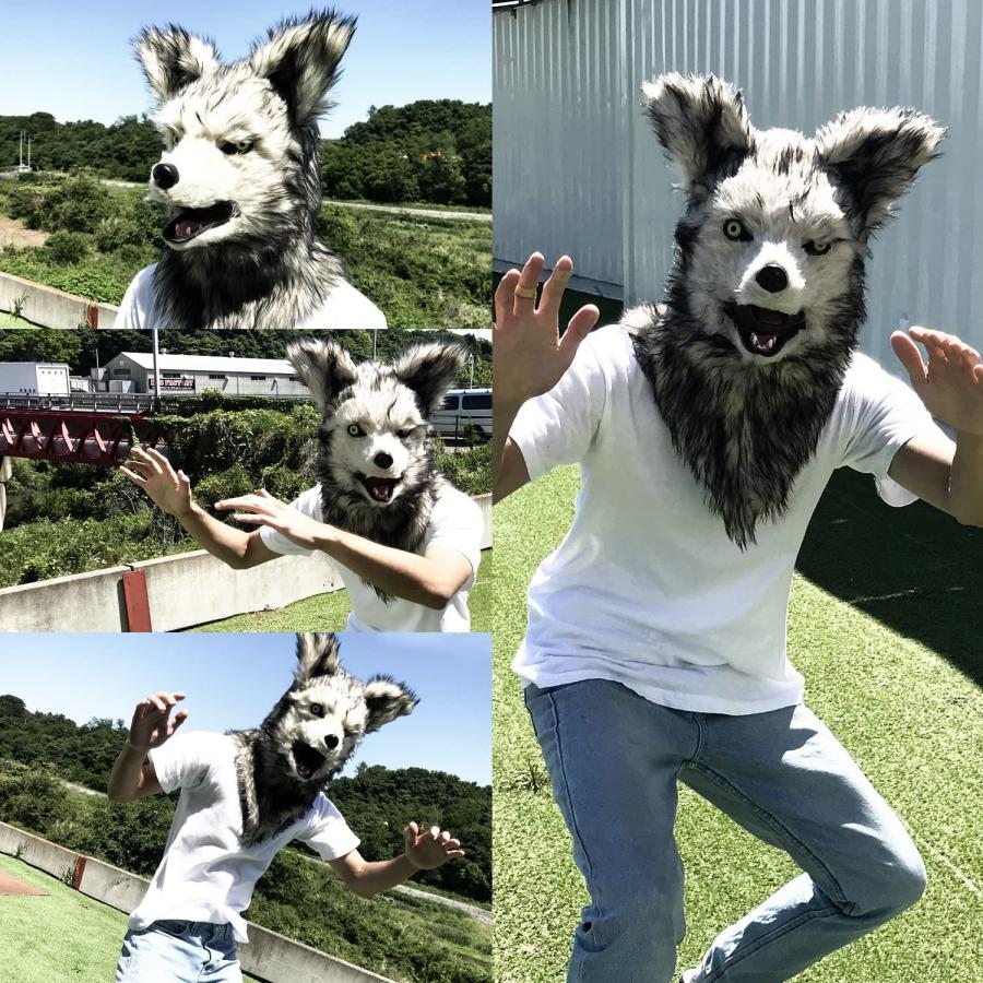 口が動く アニマルムービングマスク 【 wolf ウルフ 】 オオカミ