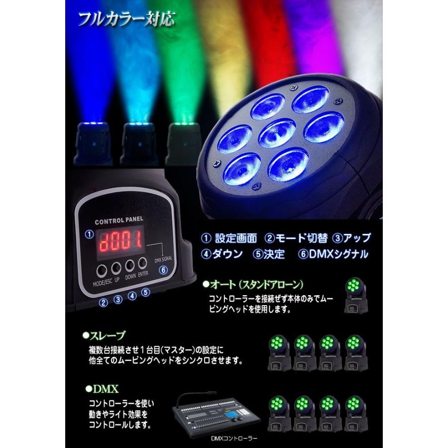 ムービングヘッドライト5台セット DMX接続可能