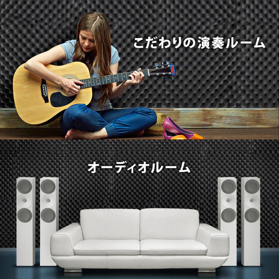 吸音パネル 吸音材 50×50cm×10枚 粘着付 ウレタン パネル吸音材