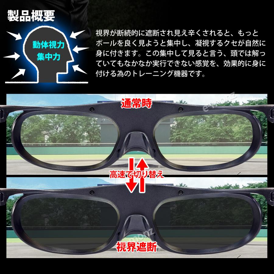 剛速球が打てる!? 動体視力トレーニングメガネ 【 リフレックス