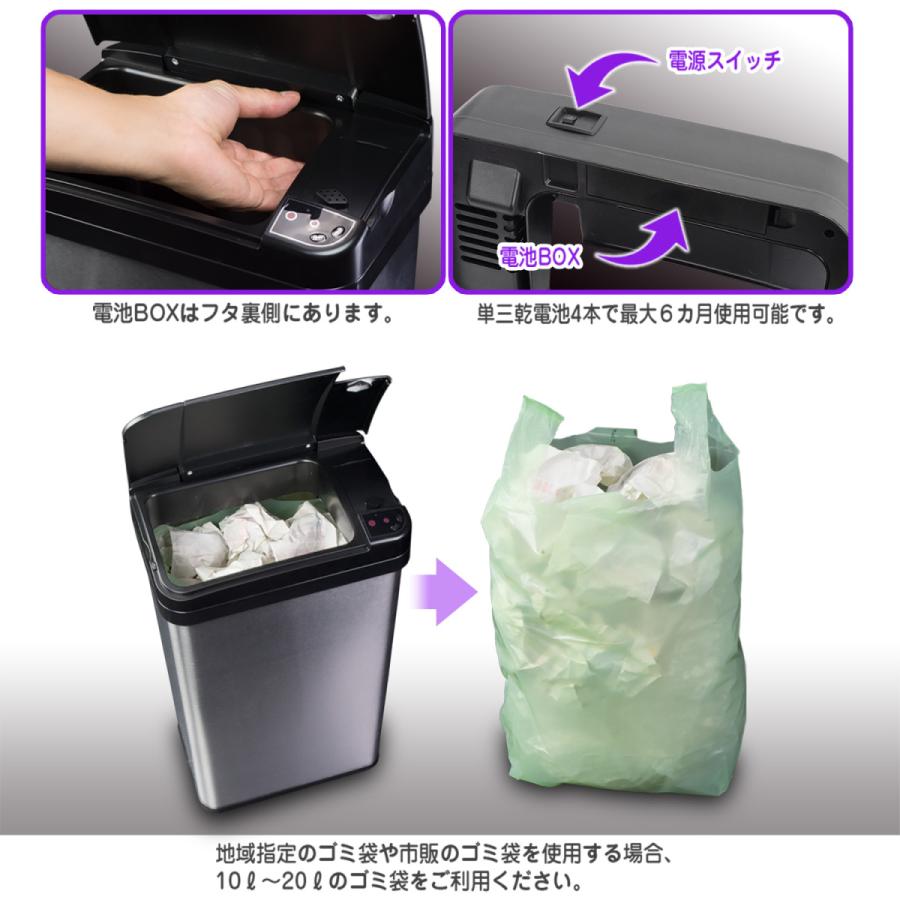 ゴミ箱 自動開閉 角型 16L 人感センサー 消臭剤ボックス 非接触 ゴミ箱 自動開閉 角型 16L 人感センサー 消臭剤ボックス 非接触