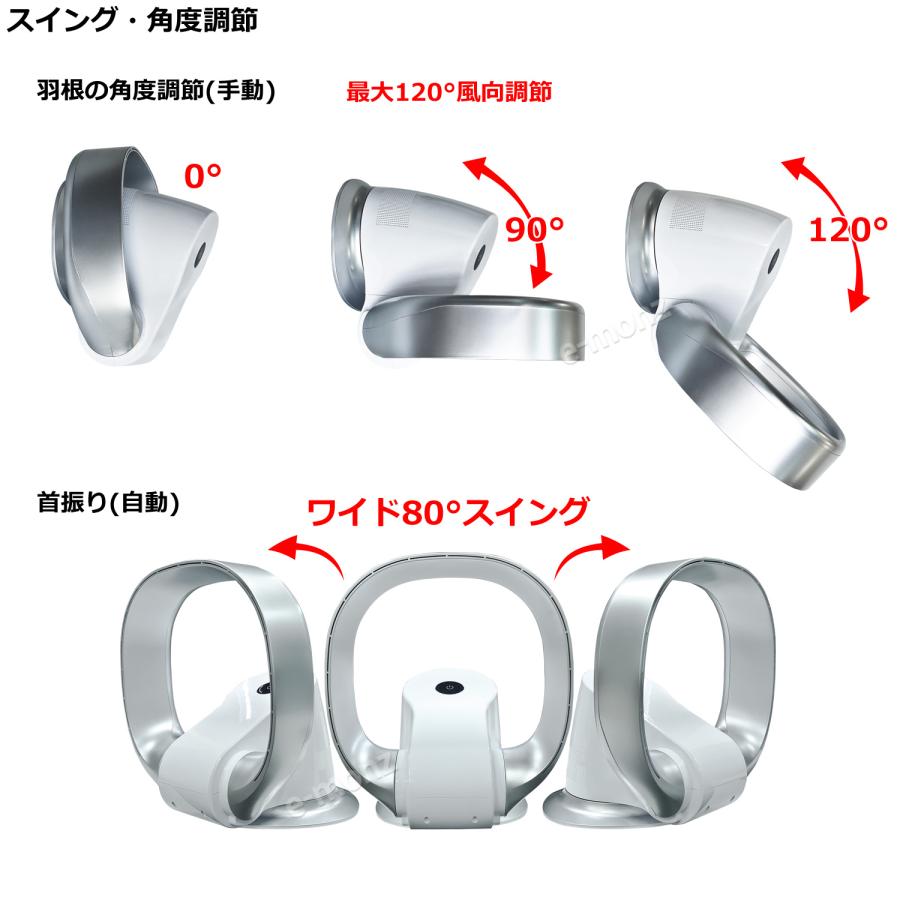 壁掛け 扇風機 【 SQUAIR BLADE 】 羽なし 強力 パワフル送風 風量9
