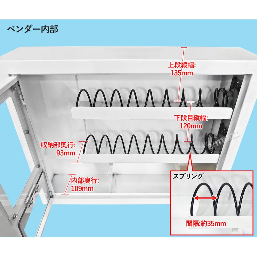 自動販売機　 無人販売機 壁掛け型 【 カベンダー8 】 上下段100円 電源不要
